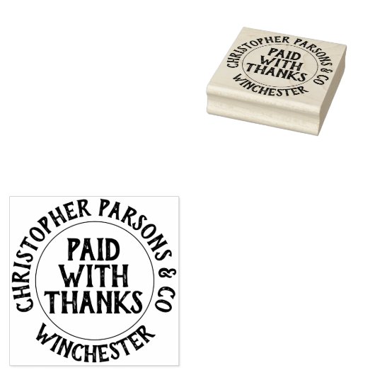 ゴム印感謝していを支払った会社 ラバースタンプ (押印)