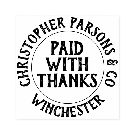 ゴム印感謝していを支払った会社 ラバースタンプ (インプリント)