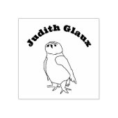 ゴム印 – フクロウの輪郭（名前） (インプリント)