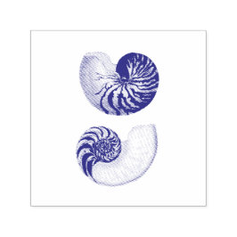 ゴム印：ヴィンテージ素晴らしノーチラスイラストレーション セルフインキングスタンプ