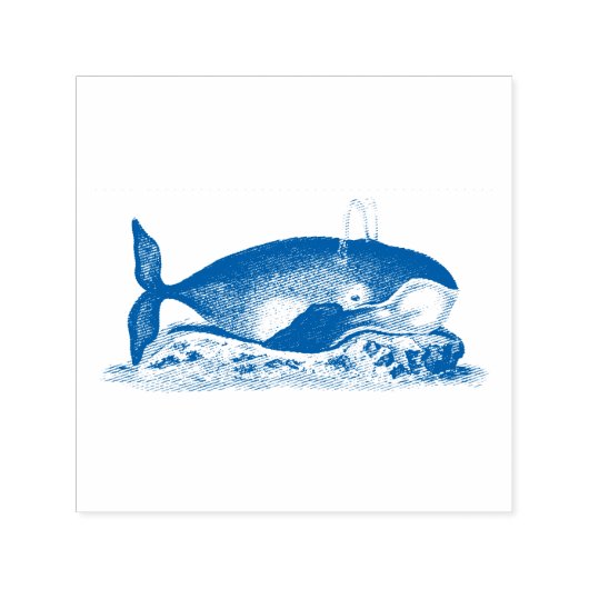 ゴム印：ヴィンテージ鯨BY GEORGE SHAW セルフインキングスタンプ (デザイン)
