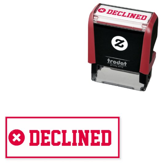 ゴム印 – 拒否 セルフインキングスタンプ (インサイチュ)