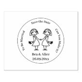 ゴム印 – 日付を保存レズビアン (インプリント)