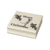 ゴム印 – Merry Christmas Holly and Cat (スタンプ)