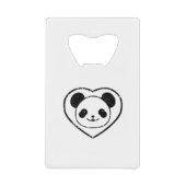ゴム押しパンダベア及びハート クレジットカード栓抜き (正面)