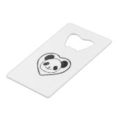 ゴム押しパンダベア及びハート クレジットカード栓抜き (裏面アングル)