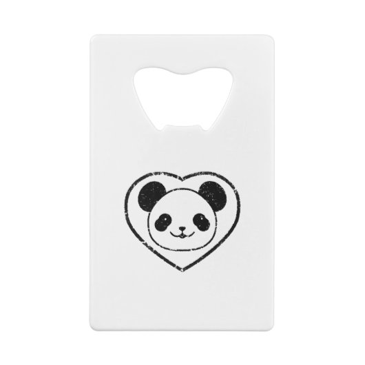 ゴム押しパンダベア及びハート クレジットカード栓抜き (裏面)