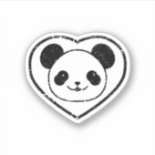 ゴム押しパンダベア及びハート シール (正面)