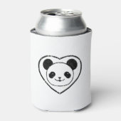 ゴム押しパンダベア及びハート 缶クーラー (缶正面)