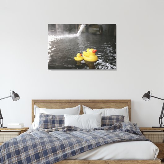 ゴム日本のダッキー（アヒルちゃん） キャンバスプリント (インサイチュ (寝室))