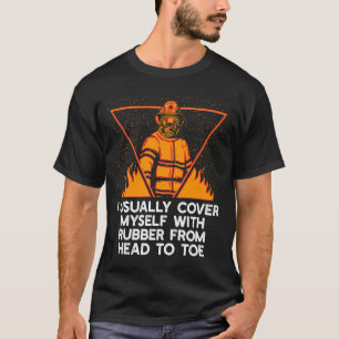 ゴム消防士で身を包む Tシャツ