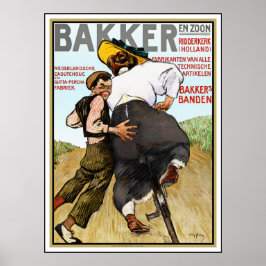 ゴム自転車タイヤ用ビンテージ広告 ポスター