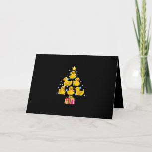 ゴム製のあひるのクリスマスツリー ダッキー クワック クリスマス カード