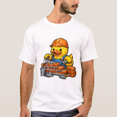 ゴム製のアナグマのレンガ職人 Tシャツ (正面)