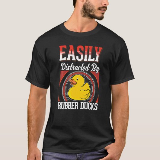 ゴム製のアヒルに気を取られる Tシャツ (正面)
