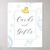 ゴム製のアヒルのカードとギフトのサイン ポスター (正面)