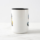 ゴム製のアヒルの溶接工 ツートーンマグカップ (中央)
