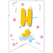 ゴム製のアヒル誕生日に気泡と紙吹雪 バンティングフラッグ (第2の旗)