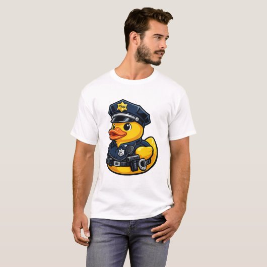 ゴム製のアヒル警察官 Tシャツ (正面フル)
