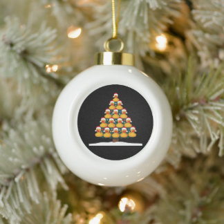 ゴム製のアヒル サンタ帽子 クリスマスツリー クリスマス ホリデー セラミックボールオーナメント