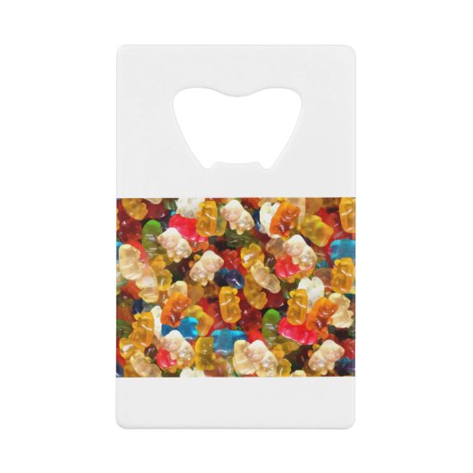 ゴム製のクマ クレジットカード栓抜き (正面)