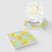 ゴム製のダックのバスパターン ストーンコースター (横)