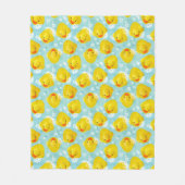 ゴム製のダックのバスパターン フリースブランケット (正面)