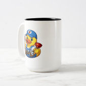 ゴム製の配管工のアヒル ツートーンマグカップ (正面左)