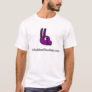 ゴム製ろばのスローガンv6 tシャツ