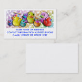 ゴム製アヒルちゃんのおもしろいの名刺 名刺 (正面/裏面)