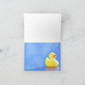 ゴム製アヒルちゃんはノート感謝していしています サンキューカード (内部)