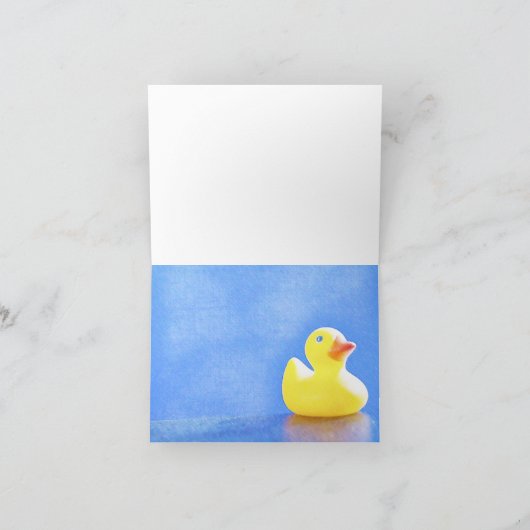 ゴム製アヒルちゃんはノート感謝していしています サンキューカード (内部)