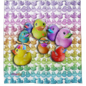 ゴム製アヒルちゃん シャワーカーテン (正面)