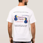 ゴム製アヒルちゃん- AmericanDucky.comのロゴ Tシャツ (裏面)