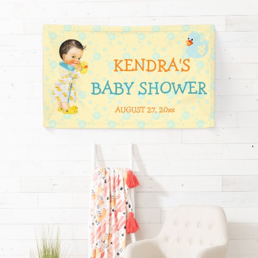 ゴム製アヒルのダッキーの泡男女兼用な黄色 横断幕 (インサイチュ)