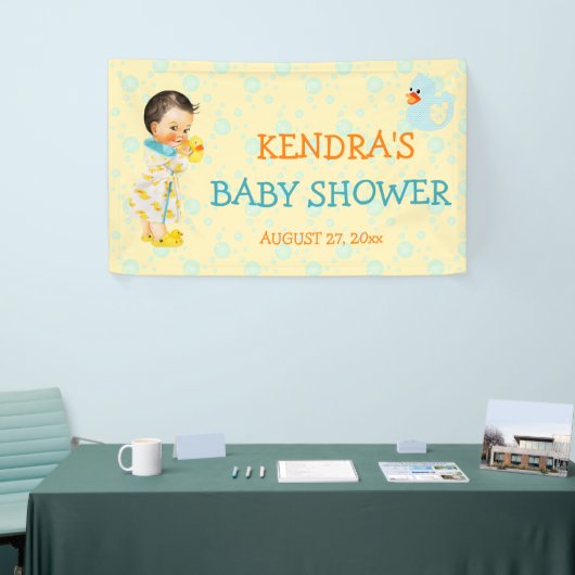 ゴム製アヒルのダッキーの泡男女兼用な黄色 横断幕 (トレードショー)