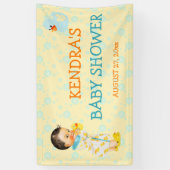 ゴム製アヒルのダッキーの泡男女兼用な黄色 横断幕 (縦)