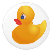 ゴム製アヒルのダッキーの黄色い引出しのキャビネットのノブの引き セラミックノブ (正面)