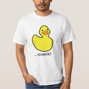 ゴム製アヒルのデザインのメンズTシャツ Tシャツ