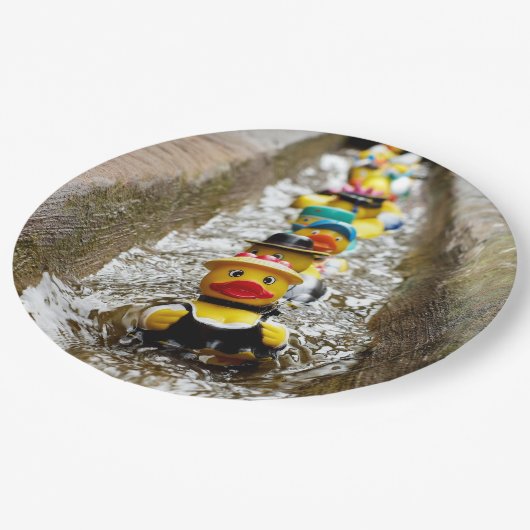 ゴム製アヒルの使い捨て可能な紙皿 ペーパープレート (アングル)