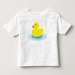 ゴム製アヒルの幼児のひだのティー トドラーTシャツ