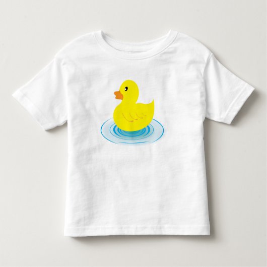 ゴム製アヒルの幼児のひだのティー トドラーTシャツ (正面)