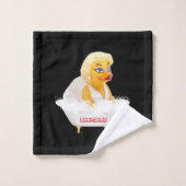 ゴム製アヒルの泡風呂-池の爆弾の星 バスタオルセット (ウォッシュタオル)