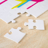 ゴム製アヒルの落書きのポップアートのゴムアヒルちゃん ジグソーパズル (側面)