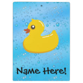 ゴム製アヒルの青はパーソナライズな子供泡立ちます クリップボード (裏面)