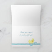 ゴム製アヒルは感謝していしています サンキューカード (内部)