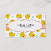 ゴム製アヒルパターン 名刺 (裏面)