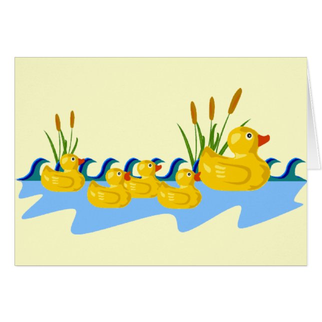 ゴム製アヒル家族 (正面横)