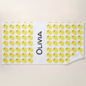 "ゴム製アヒル"のパーソナライズなビーチタオル ビーチタオル (正面)