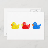 ゴム製アヒル ポストカード (正面/裏面)